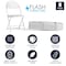Flash Furniture White Plastic Folding Chair, PK8 8-LE-L-4-WHITE-GG - alternate 2